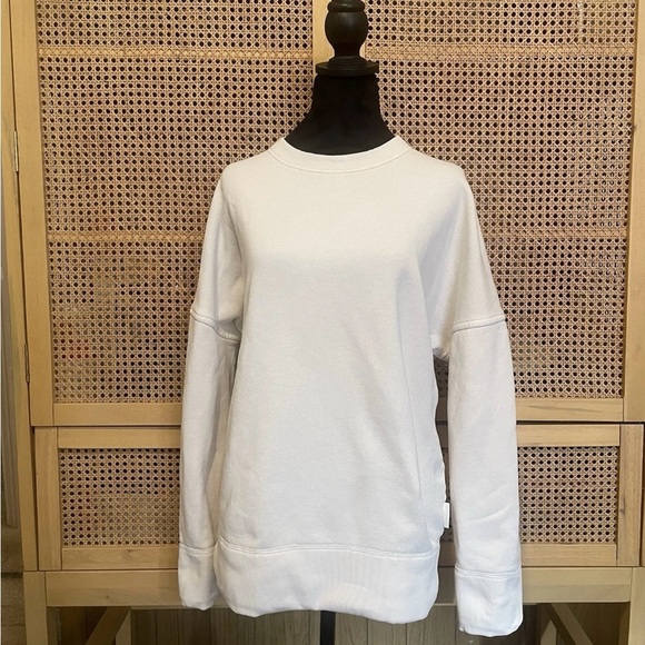 Citizens Of Humanity Women’s Sam’s Sweatshirt Ultra Soft Abalone/Cool White XS - Picture 2 of 12